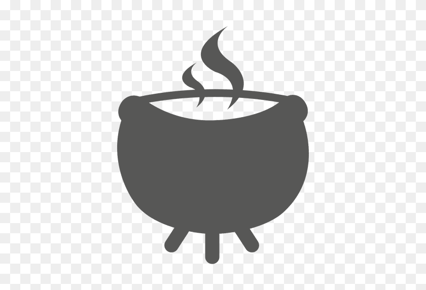 512x512 Burning Fire Silhouette Icon - Cauldron PNG