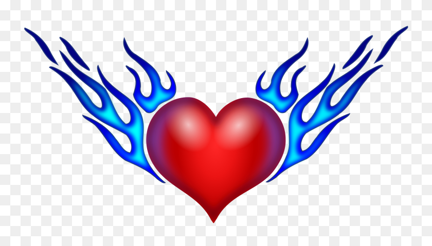 2400x1291 Burning Heart Vector Art Image - Heart Vector PNG