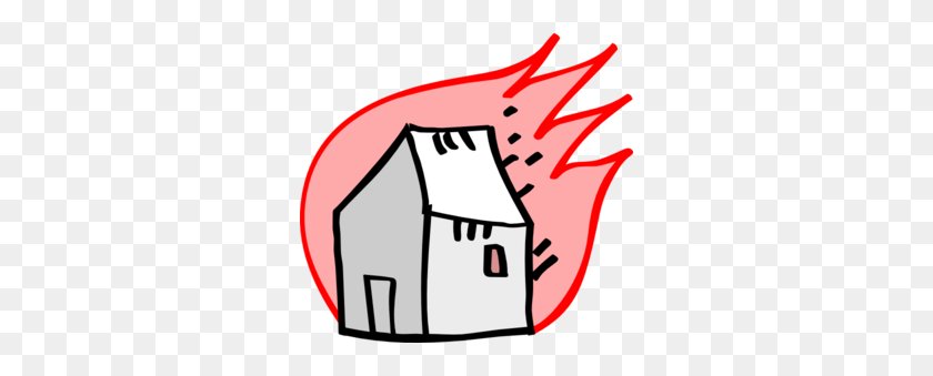 300x279 Burning House Clip Art - House On Fire Clipart