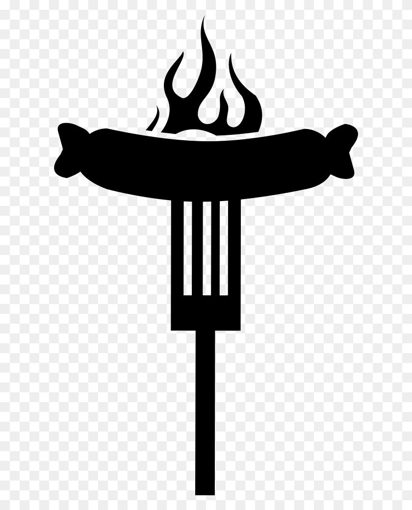 620x980 Burning Sausage On A Fork Png Icon Free Download - Burning PNG