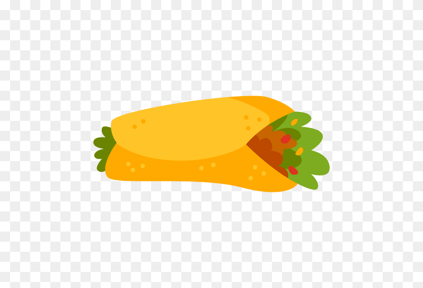 512x512 Burrito Cartoon Food - Comida PNG