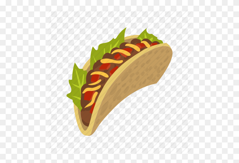 512x512 Burrito, Comida Rápida, Comida, Mexicana, Bigote, Taco, Envoltura Icono - Comida Mexicana Png