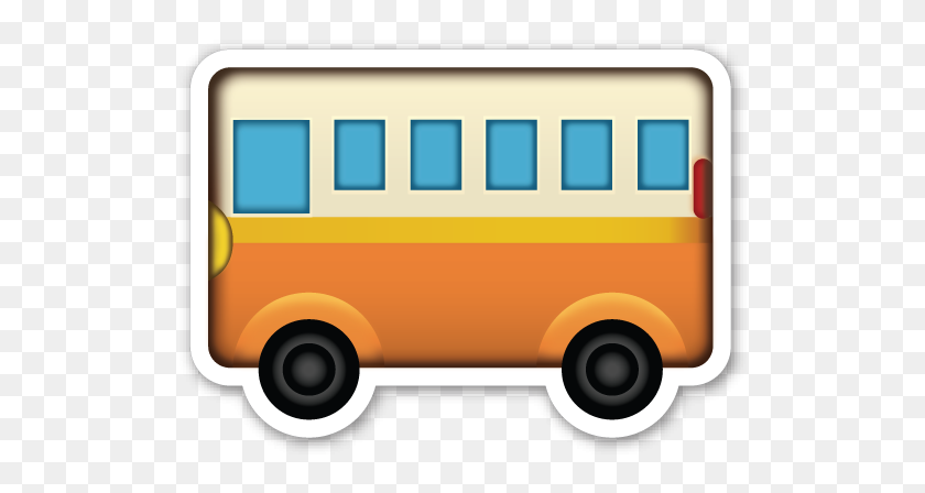526x388 Автобус - Школа Emoji Png