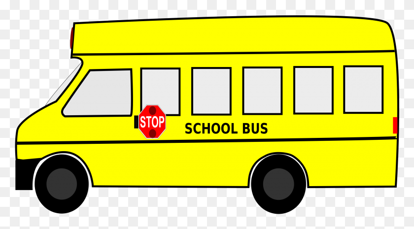 2400x1249 Bus Black And White School Bus Clip Art Black And White Free - School Supplies Clipart Black And White
