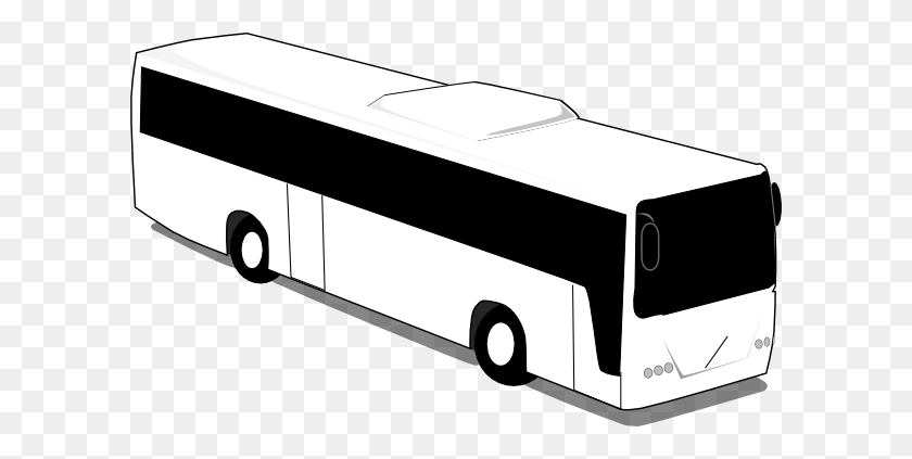 600x363 Bus Clip Art - Airport Clipart Black And White