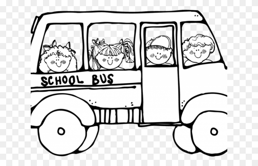 640x480 Черно-Белый Клипарт Автобус - Черно-Белый Клипарт Школьный Автобус