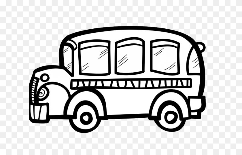 640x480 Bus Clipart Black And White - Bus Clipart Black And White