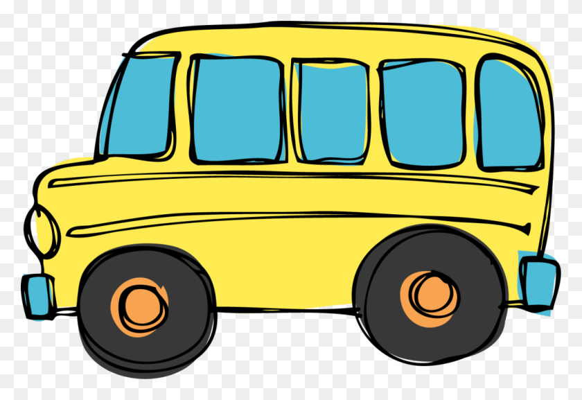 1024x680 Автобус Черный И Белый Клипарт - Полевая Поездка Картинки Бесплатно
