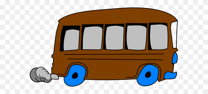 600x319 Bus Clipart Brown - Vw Van Clipart
