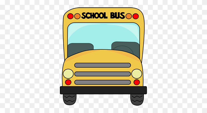 353x400 Bus Clipart Line Art - School Office Clipart