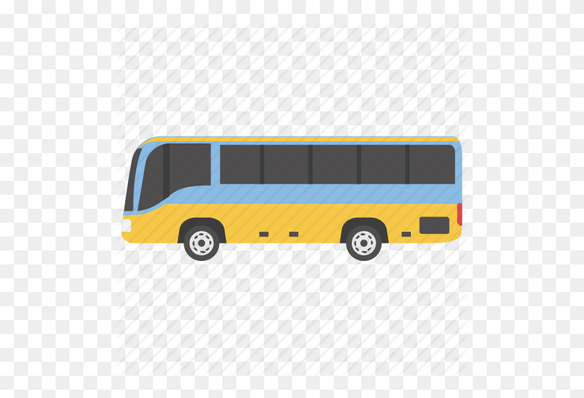 512x512 Autobús, Auto Comercial, Transporte Comercial, Vehículo Comercial - Semi Camión Png