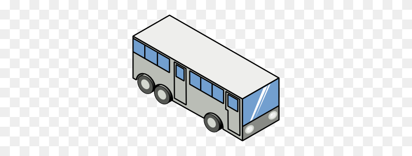 300x260 Bus Isometric Icon Clip Art - City Bus Clipart