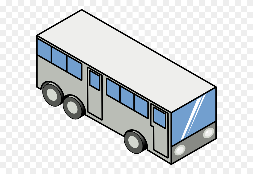 600x520 Bus Isometric Icon Clip Art Free Vector - Tour Bus Clipart