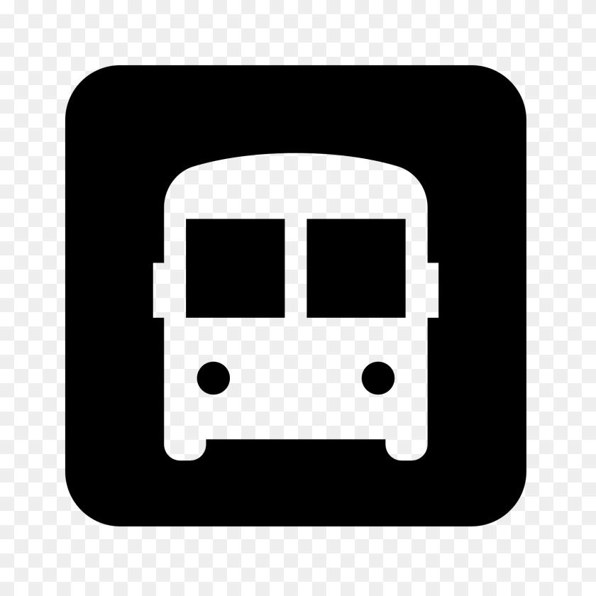 1600x1600 Bus Stop Filled Icon - Bus Icon PNG