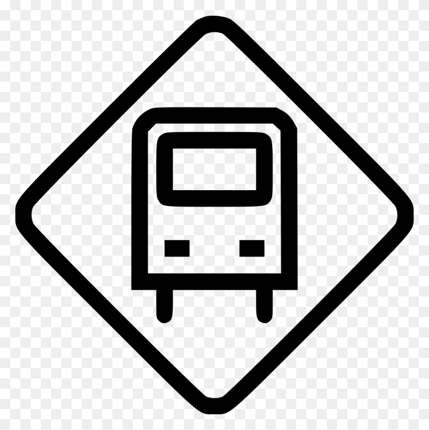 980x982 Png Значок Автобусной Остановки Скачать Бесплатно - Знак Остановки Клипарт Черный И Белый