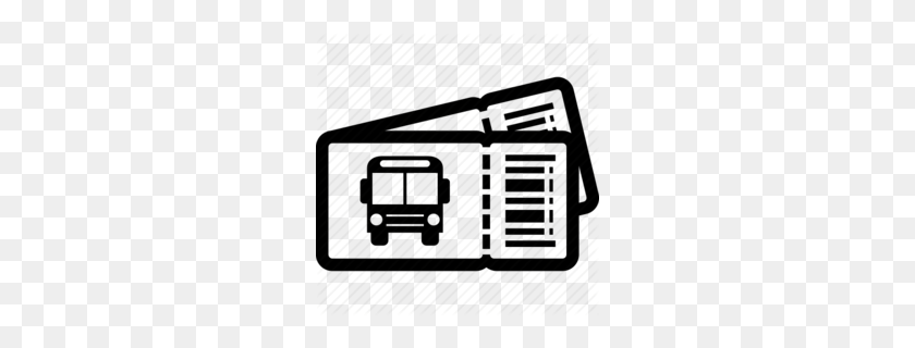 260x260 Billete De Autobús Clipart - Ticket Clipart En Blanco Y Negro