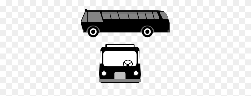 300x263 Bus Transportation Clip Art - Road Trip Clipart Black And White