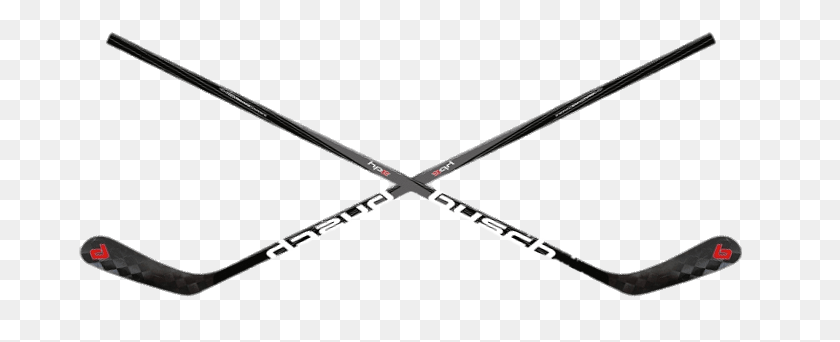 682x282 Busch Crossed Ice Hockey Sticks Transparent Png - Hockey Stick PNG
