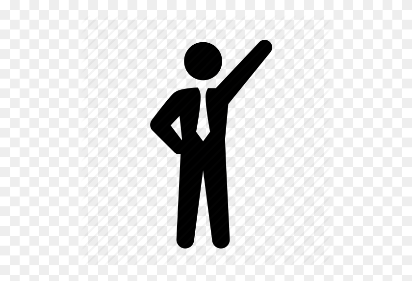 512x512 Business, Businessman, Dress Code, Formal, Pointing, Stick Figure - Suit And Tie PNG