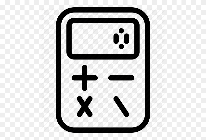 512x512 Business, Calculate, Calculation, Calculator, Line Icon Icon - Calculator Icon PNG