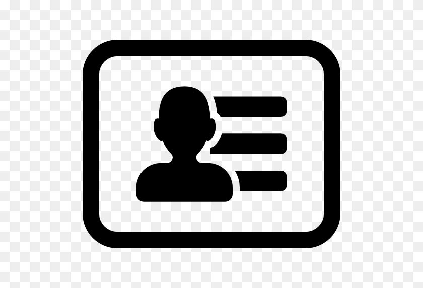 512x512 Визитная Карточка Человека С Контактной Информацией - Иконки Визитных Карточек Png