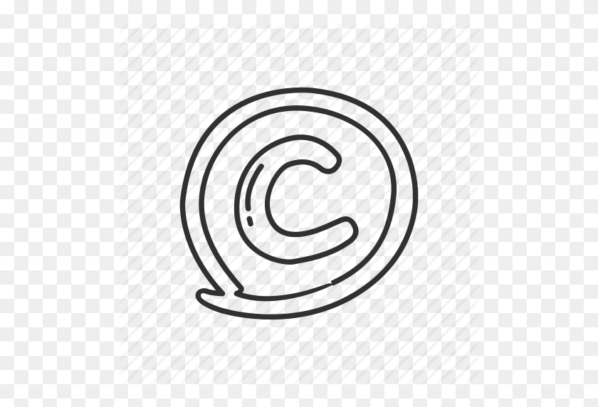 512x512 Business, Circled Letter C, Copyright, Copyright Sign, Copyright - Copyright Symbol PNG