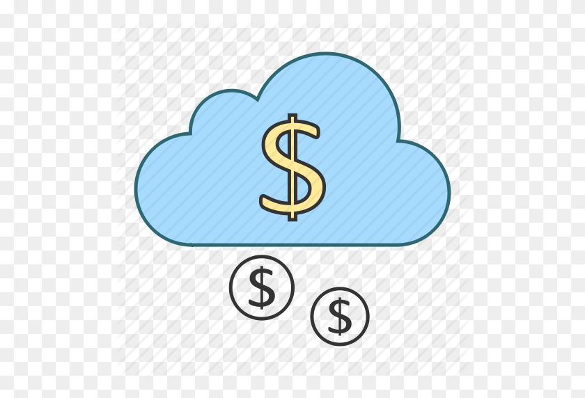 512x512 Business, Cloud, Dollar, Money, Ran - Money Rain PNG