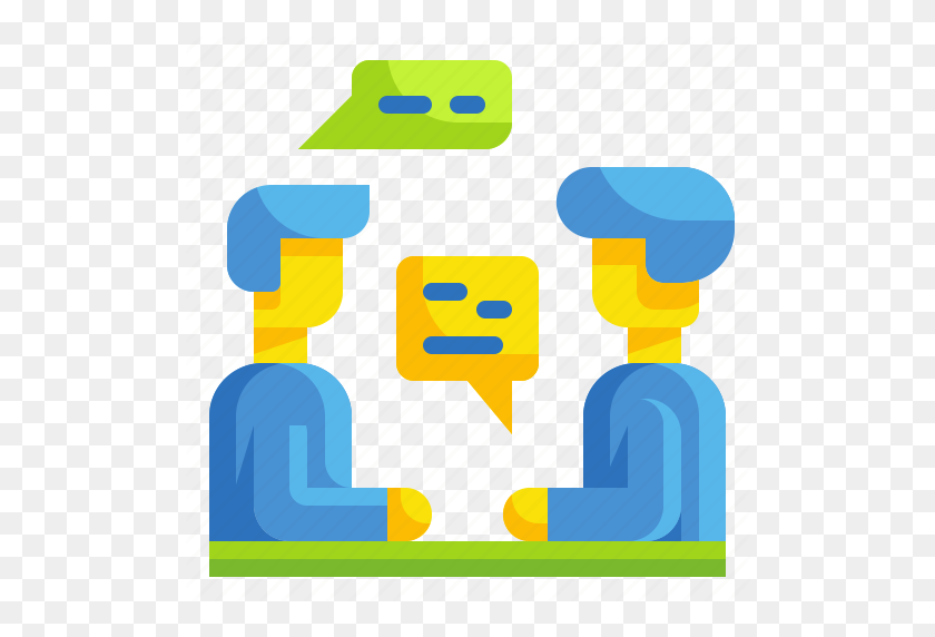 512x512 Business, Communication, Meeting, Partnership, People, Share - Group Of People Talking Clipart