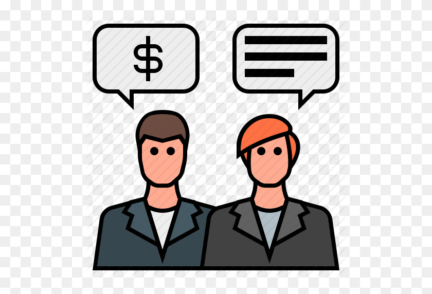 512x512 Business, Conversation, Conversing, Dollar Sign, Money Talk - Negotiation Clipart