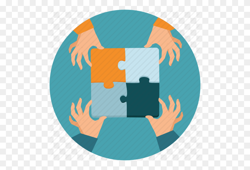 512x512 Business, Cooperate, Cooperation, Hand, Partnership, Puzzle, Team - Team Icon PNG