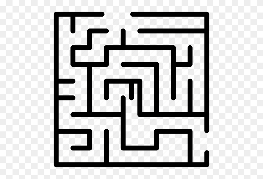 512x512 Business Labyrinth, Game, Hedge Maze, Labyrinth, Maze, Puzzle Icon - Maze PNG