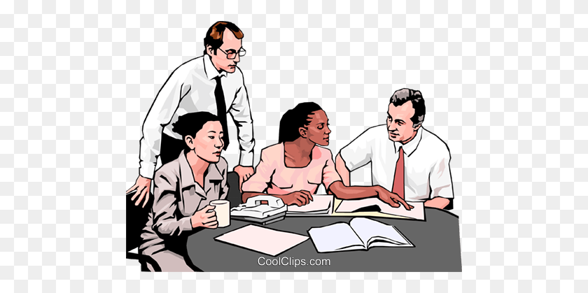 480x359 Business Meeting, People In Business Royalty Free Vector Clip Art - People Meeting Clipart