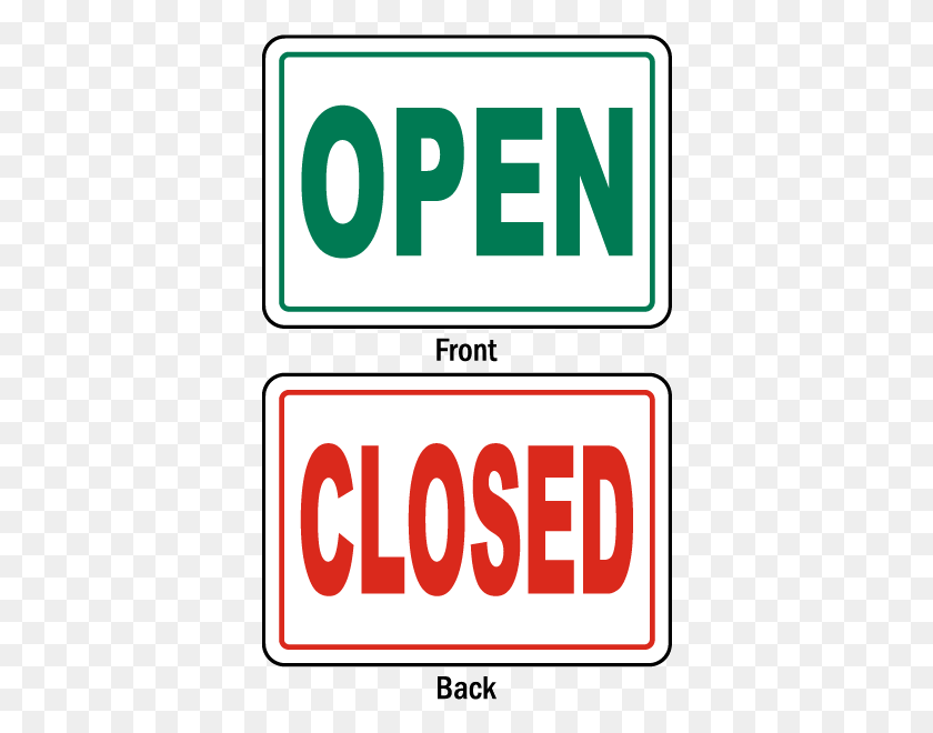 371x600 Business Open Closed Sign - Closed PNG