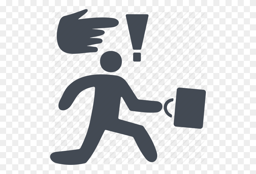 512x512 Business People Conflict, Fleeing Man, Human, Man With A Briefcase - Business People PNG