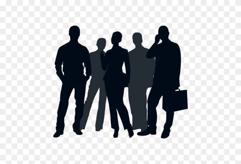 512x512 Business People Group Silhouette - Silhouette People PNG