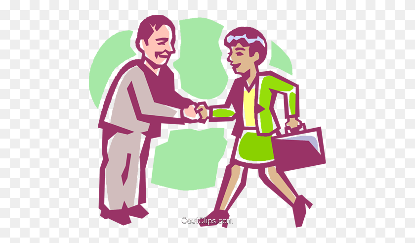 480x431 Business People Shaking Hands Royalty Free Vector Clip Art - Shake Hands Clipart