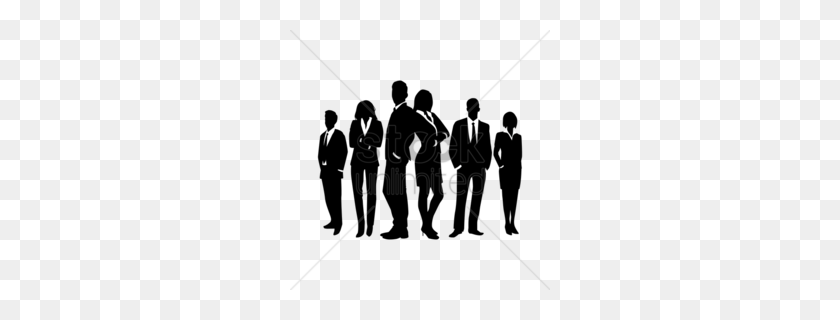 260x260 Business People Silhouette Clipart - People Silhouette Clipart