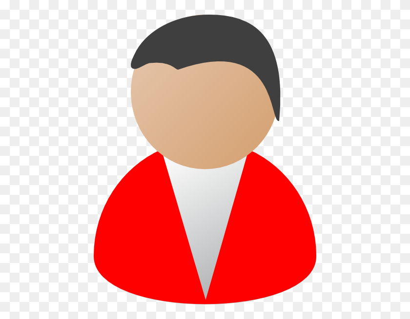 456x595 Business Person Red Clip Art - Person Pointing Clipart
