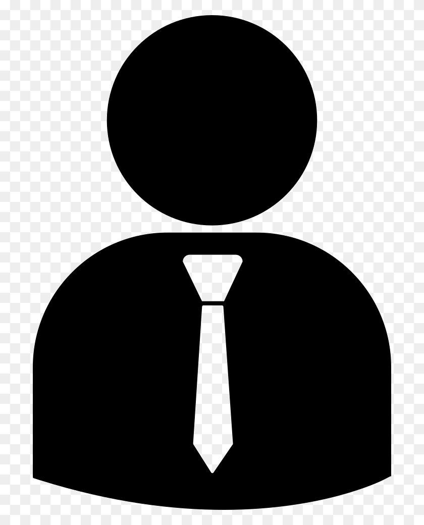 710x980 Business Person Silhouette Wearing Tie Png Icon Free Download - Person Silhouette PNG