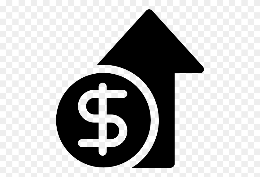 512x512 Business, Rise, Rich, Wealth, Money, Arrow, Dollar Icon - Money Raining PNG