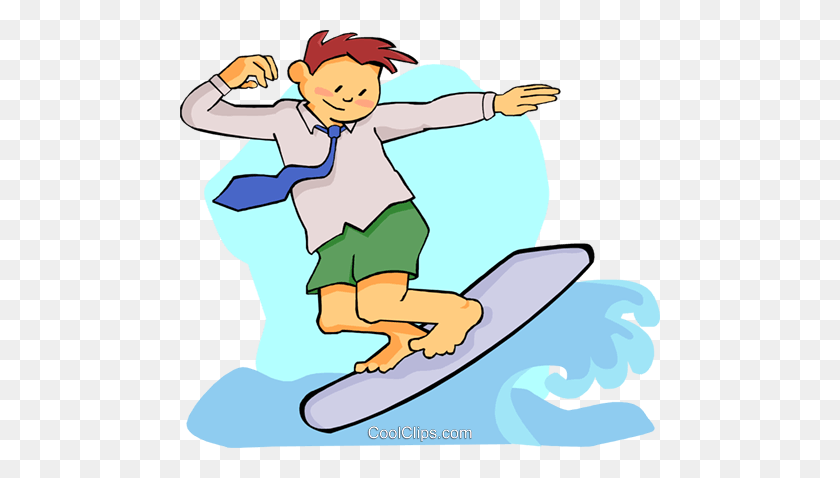 480x418 Business Surfing Web Royalty Free Vector Clip Art Illustration - Surfing Clipart