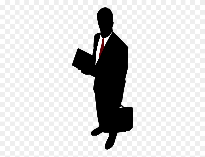 252x586 Businessman - Red Tie PNG