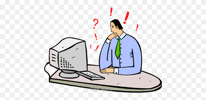 480x350 Businessman Confused - Confused Clipart