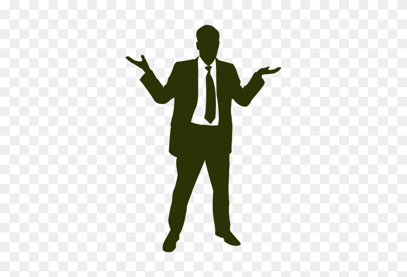 512x512 Businessman Happy Silhouette - Happy Person PNG