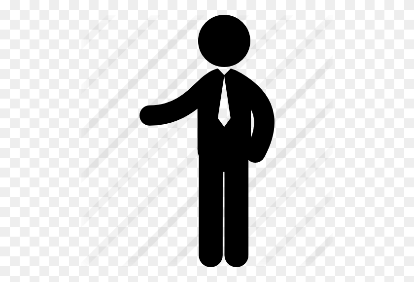 512x512 Businessman Pointing To His Right - People Pointing PNG