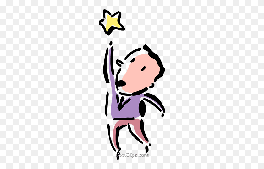 212x480 Businessman Reaching For The Stars Royalty Free Vector Clip Art - Reach For The Stars Clipart