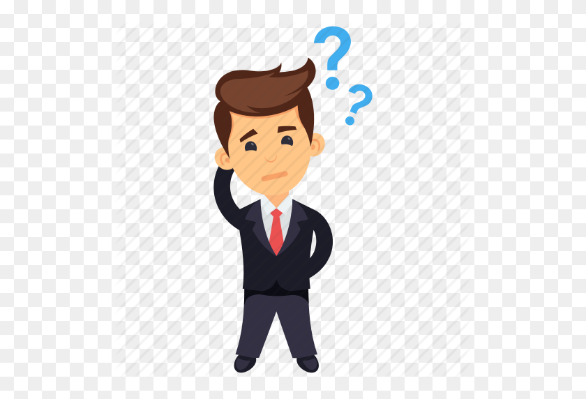 512x512 Businessman Scratching Head, Confused Businessman, Hard Decision - Confused PNG