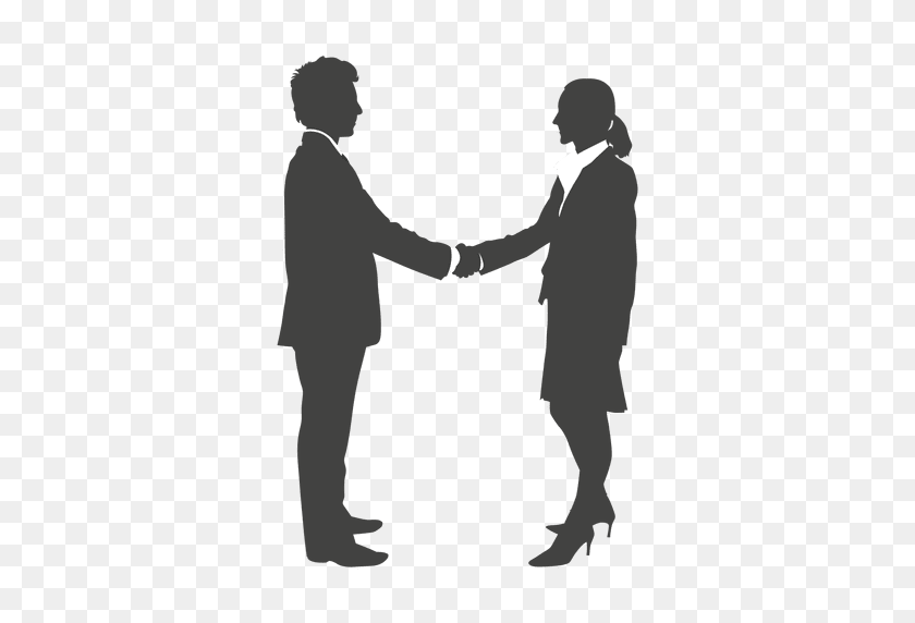512x512 Businessman Shaking Hands To Woman - Shaking Hands PNG