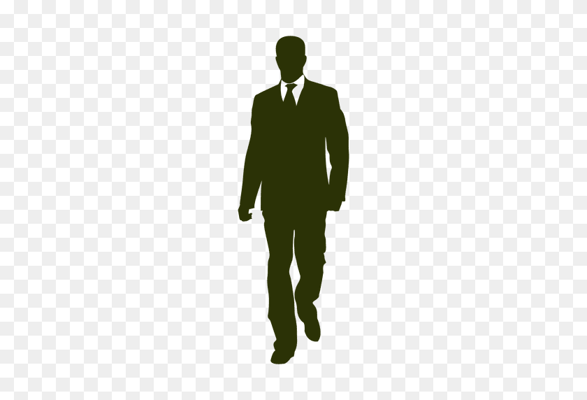 512x512 Businessman Walking Silhouette - People Walking Silhouette PNG