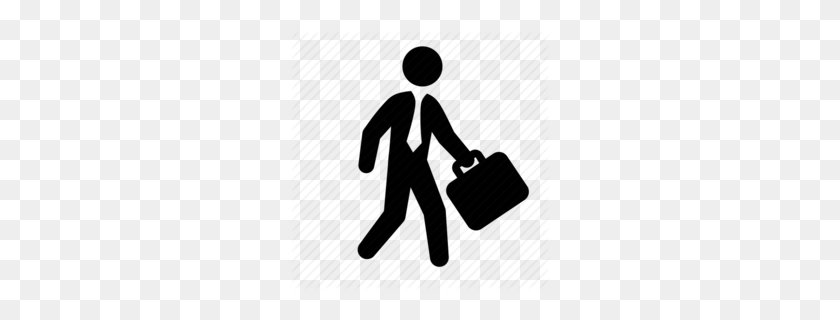 260x260 Businessman With Briefcase Clipart - Briefcase Clipart
